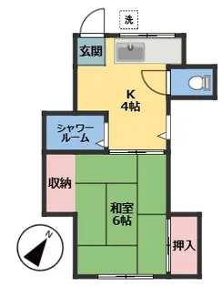 第二葉和ハイツ【1階】の間取り