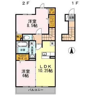 日吉グリーンヒルズ2【2階】の間取り