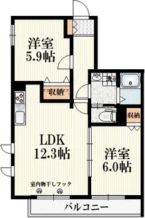 めぞん どぅ あんそれいゆ【1階】の間取り