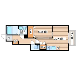 プログレス富沢南I【1階】の間取り