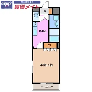 パルティール【1階】の間取り