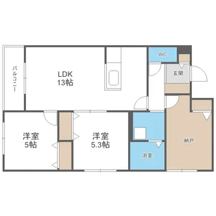 メニーズコート栄南プレミア【2階】の間取り