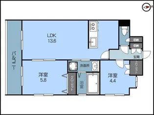 MOND YONEYAMA II【6階】の間取り