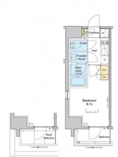 プラウドフラット戸越銀座【2階】の間取り