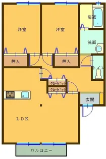 コーポ上ノ原B【1階】の間取り