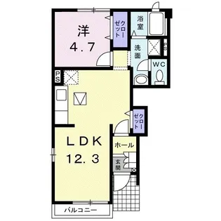 ビタヌバ クレストールII【1階】の間取り