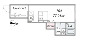 the trias mishuku【1階】の間取り