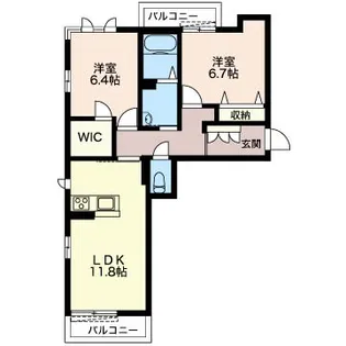 グレイスコート【2階】の間取り