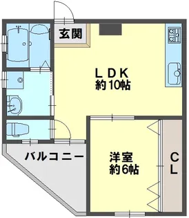おきナニワんハイツ【3階】の間取り