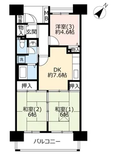 URグリーンタウン光ヶ丘【8階】の間取り