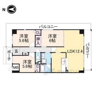 バルカポンテ【3階】の間取り