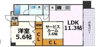 アクシア車道【5階】の間取り
