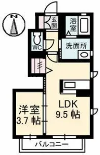 シャーメゾンパピヨン【1階】の間取り