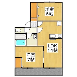 カーサ松崎【1階】の間取り