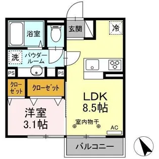 シャトレオリーブ【2階】の間取り