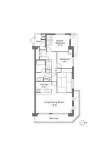赤坂アパートメント【5階】の間取り