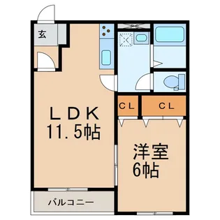 レーヴ【2階】の間取り