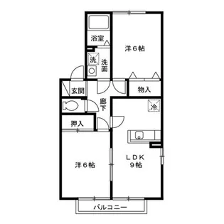 リビングタウン西浦A・B・C・D・E【2階】の間取り