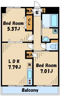 K.S柿生【4階】の間取り