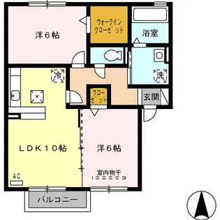 プラム F棟【1階】の間取り