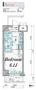 メインステージ錦糸町【8階】の間取り