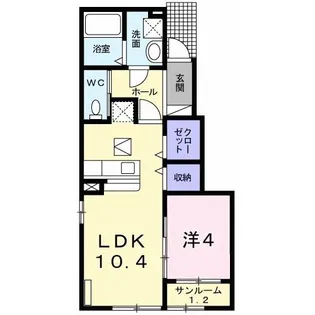 グリュッククレーCの間取り