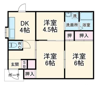 第二青木アパート【1階】の間取り