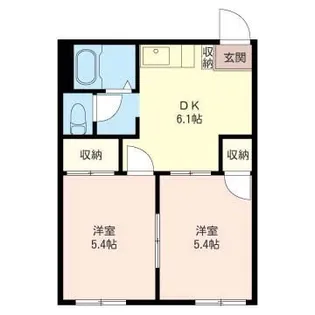 ベルハイム天台【1階】の間取り