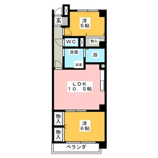 八熊曾七ハオス【4階】の間取り