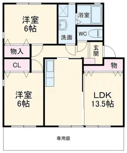 エスポワールミシマB【2階】の間取り