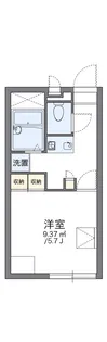 レオパレスヲビレ436【2階】の間取り