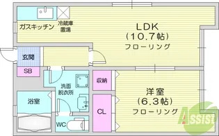 メゾンクレール【2階】の間取り