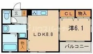 プラムハイツ【2階】の間取り