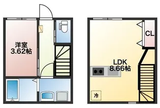イニシアティブ原ノ町【2階】の間取り
