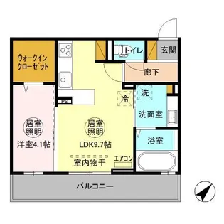 フィオーレ金田西【1階】の間取り
