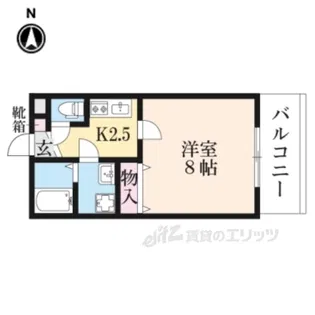 カーサウッド花園【2階】の間取り