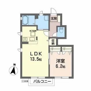 メゾン長町南【1階】の間取り