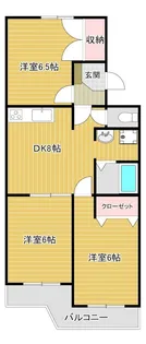 第二葵マンション【4階】の間取り