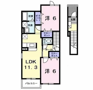 コーモド カーサ【2階】の間取り