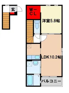 コスモ コーポC【2階】の間取り