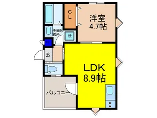 ネクストステージ春日出中【2階】の間取り