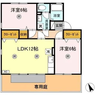 グレイス高田B【1階】の間取り