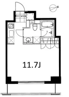 フレンシア麻布十番ノース【9階】の間取り