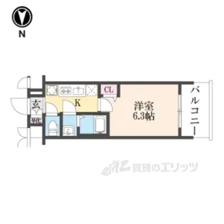 プレサンスTHEKYOTO新町通【4階】の間取り