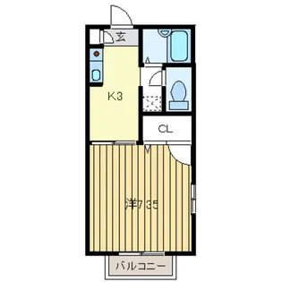 ハイツK【2階】の間取り