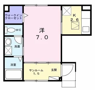 シティーライトI【1階】の間取り