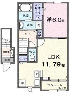 ベクエーム【2階】の間取り