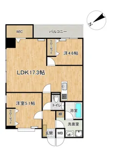 グランドブルー谷郷I【5階】の間取り