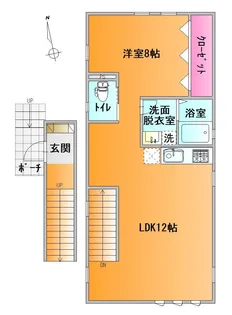 鉄砲町ユニテ A棟【2階】の間取り