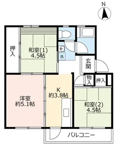 UR桂木【4階】の間取り